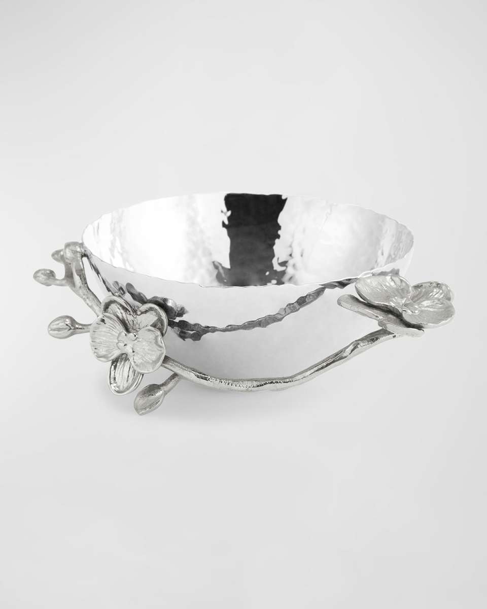 White Orchid Nut Bowl